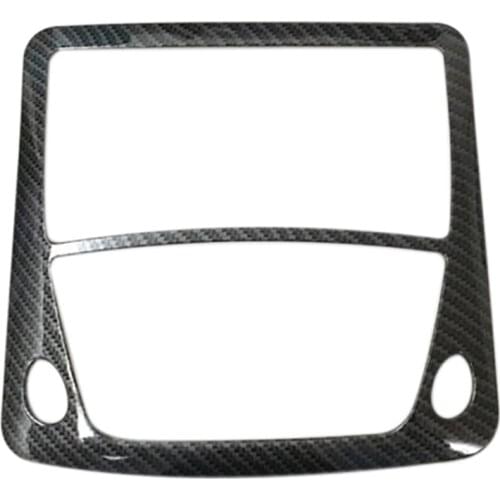 For Nissan Navara NP300 2016-2021 Car Carbon Fibre Front Reading Switch Light Lamp Frame Cover Trim Sticker Accessories