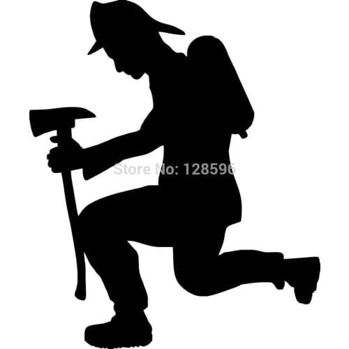 Fireman Praying car window sticker vinyl decal funny JDM For Laptop