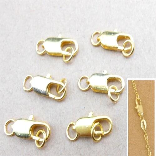 Jewelry Findings Necklace Bracelet Connector Components DIY Accessories KC Gold Plated Lobster Clasps 20pcs/lot Factory Price