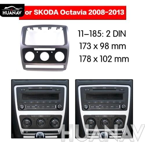 HUANAV Car Radio stereo Fitting installation adapter fascia For 2008-2013 SKODA YI JIE Multimedia radio frame Audio Fascias