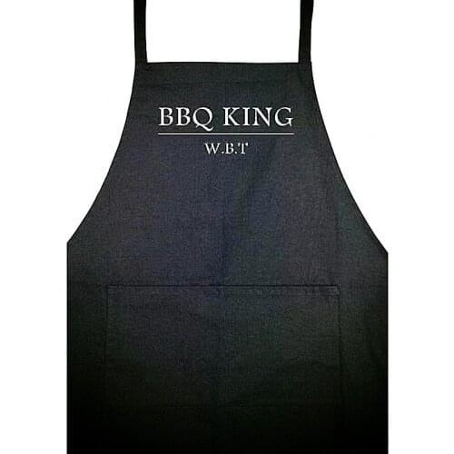 Custom Funny Apron for Men,Personalised King Of The BBQ Apron With Name,Grandad Dad Step Daddy Baking Apron Gifts,Grill Master