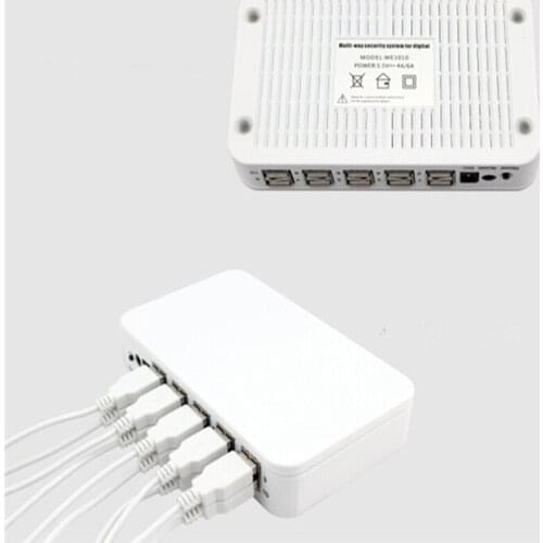 Multi Product Alarm Hubs and Micro usb Type C charging Sensors retail mobole phone store 10 port alarm