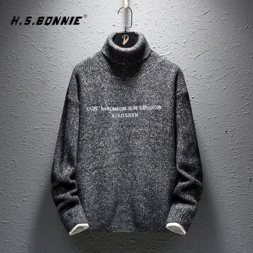 Mens Winter Thick Warm Cashmere Sweaters Autumn Men Turtleneck Knitted Brand Casual Sweaters Slim Fit Pullover Male Knitw