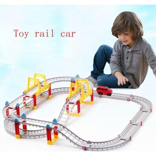 1PC Diy Roller Coaster Track Electric Car Set Railway Toy Children Boy Childrens Toys Childrens Gifts