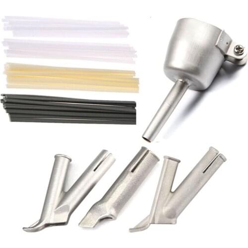 54Pc Set Round Triple-Cornered Speed Nozzle Welding Plastic Hot Air Kit For Welding Nozzle Tip Vinyl Welder Welding Rod
