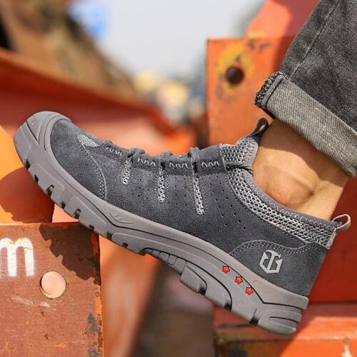 New Safety Shoes For Men Work Safety Boot Steel Toe Safety Shoes Puncture-Proof Work Sneakers Indestructible Shoes Work Footwear