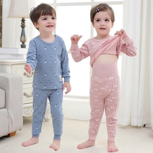 Baby Boys girls Sleepwear spring Children Homewear Pajamas for infant Pyjamas Nightwear 0-4Y toddler high waist clothes sets