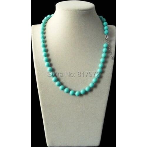 Natural South Sea Shell Pearl Necklace Fashion Highlight AAA 8MM Bead LIGHT BLUE Color Necklaces Gift for women Jewelry