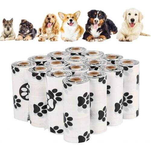 5-70 Rolls Pet Waste Bags Biodegradable Cat Dog Garbage Bag 15 Bags/Roll Outdoor Home Pet Cleaning Supplies Puppy Poop Bag