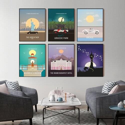 Poster and Print Wall Art Picture for Living Room Famous Movie Park Canvas Poster Inspired Painting Minimalist New York Cuadros