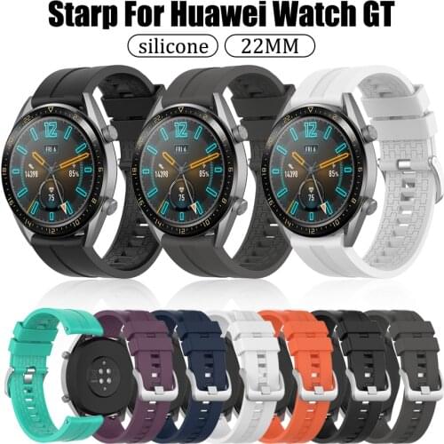 22mm Original Sport Silicone Watch Strap Band For Huawei watch GT Smart Watch belt Bracelet For HUAWEI GT 2/GT2 Pro Wristband