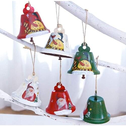 Christmas Decoration Christmas Snowman Santa Claus Bell Ornaments Christmas Tree Bells Pendant Exquisite Holiday Party