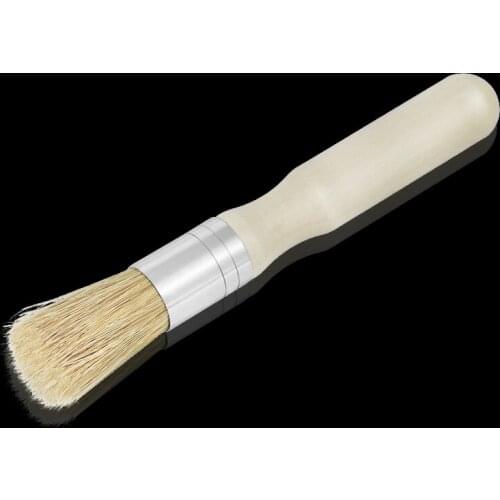 MIUSIE Bristle Household Kitchen Wood Handle Round Brush Painted Colored Cleaning Brush Oil Sauce Cream Bristle Hair Brush