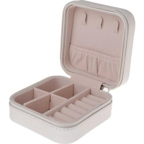 Jewelry Box Portable Storage Organizer Zipper Portable Women Display Travel Case D08E