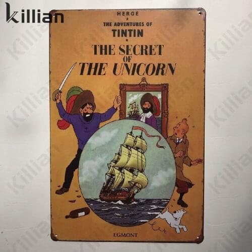 Fairy Tale Painting Metal Plate Retro Tin Sign Shop Decor Old Metal Painting Cartoon Metal Poster Bar Club Wall Home Decoration