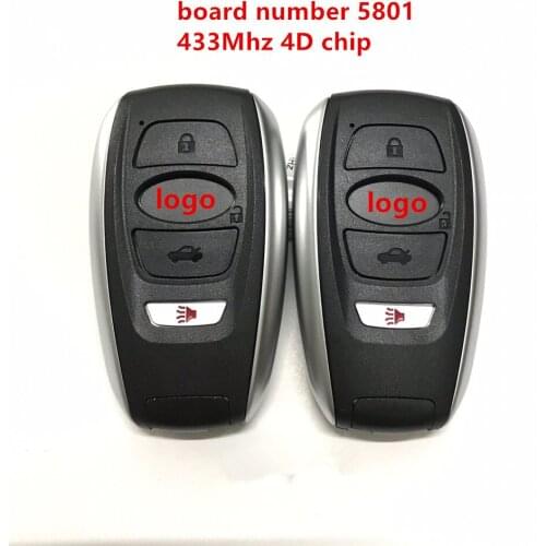 For Subaru Forester Legacy Impreza XV BRZ WRX STI Board No. 5801 7000 Car Keyless Smart Remote Key 315Mhz 433MHz 4D 8A Chip