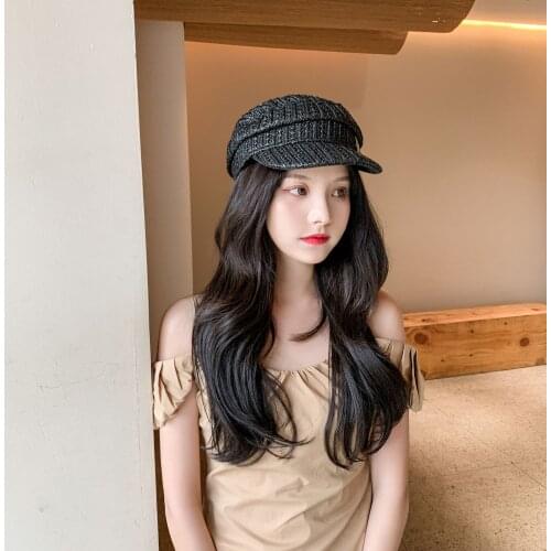 2021 New Retro Peaked Hat Fashion Straw Hat Female British Korean Version Japanese Beret Simple and Fashionable