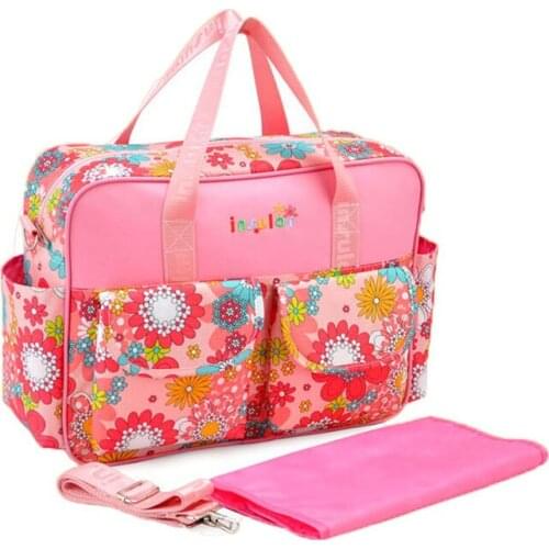 Baby Diaper Bags Brand Multifunction Fashion Floral Nappy Bag For Mom For Stroller Baby Waterproof Portable Mama Bag Handbag