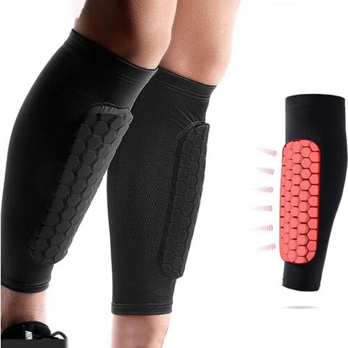 Football Legging Guard Soccer Shin Guards Sleeve Compression Shinguards Running Cycling Leg Calf Men Kids 1 PCS