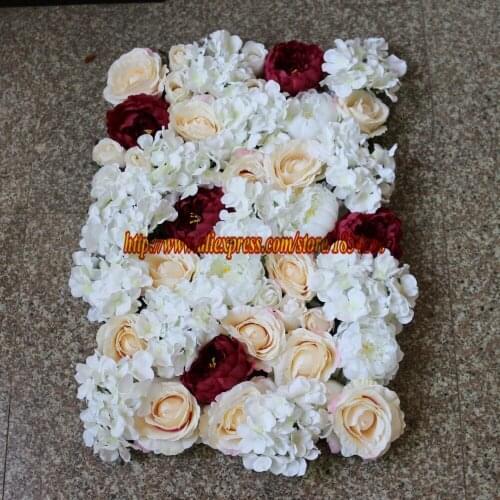 10pcs/lot Artificial silk Rose Hydrangea and peony flower wall wedding backdrop decoration Arch flowe runner wedding TONGFENG