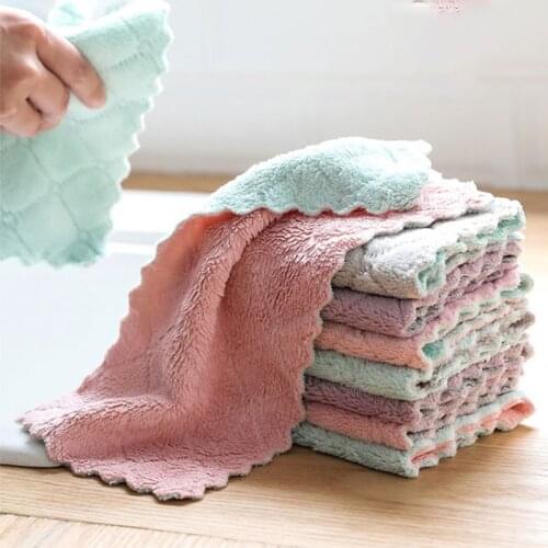 1PCS Kitchen Towel Home Absorbent Microfiber Wipe Table Rag Kitchen Towel Household Goods Kitchen Towels Car Dishcloth Undefined