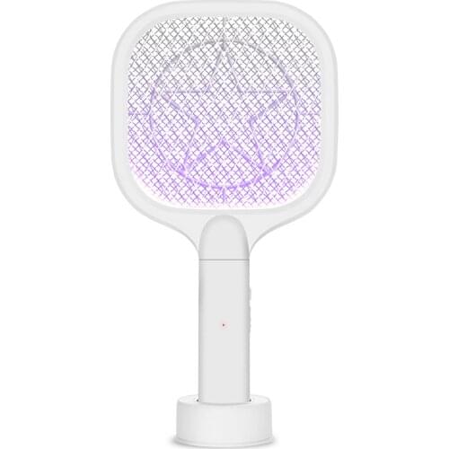 3000V Electric Insect Mosquito Racket Swatter Zapper USB Rechargeable Mosquito Swatter Kill Fly Trap Bug Zapper Killer