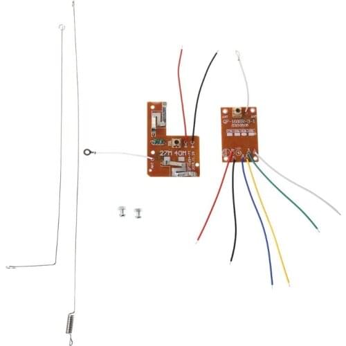 4CH RC Remote Control 27MHz Circuit PCB Transmitter and Receiver Board with Antenna Radio System for Car Truck Toy