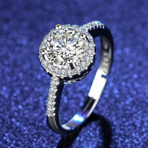 925 sterling silver Moissanite rings for women luxury wedding ring sterling silver designer jewelry engagement chunky rings