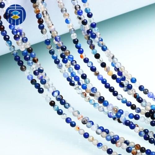 Natural Stone Beads 2mm Tigers eye Round Beads Turquoise Crystal Stripes Agate Beads for DIY Jewelry Making