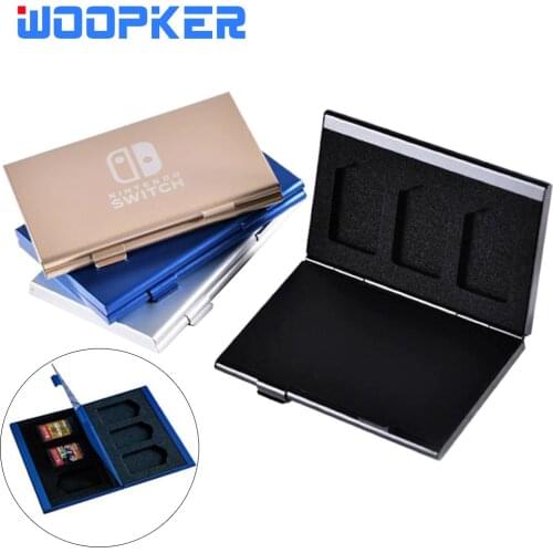1PC Game Card Storage Case for Nintendo Switch Gaming Cards Box Aluminum Hard Bag Cover 6 in 1 Switch Lite Accessories