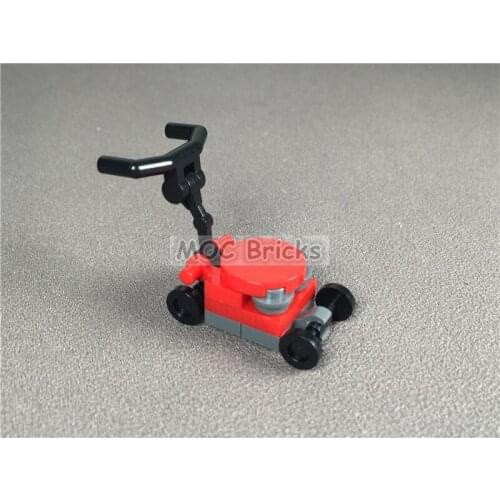 5sets/lot MOC Bricks DIY City garden weeder machine Lawnmower grass Action figure Educational Building Blocks Toy kid Dolls gift
