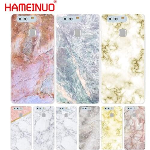 HAMEINUO Newest Fashion Marble Cover phone Case for huawei Ascend P7 P8 P9 P10 lite plus G8 G7 honor 5C 2017
