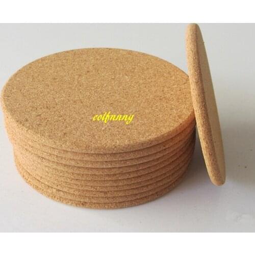 500pcs/lot 10cm Diameter Classic Round Plain Cork Coasters Drink Wine Mats Cork Mats Drink Wine Mat For Wedding Party Gift