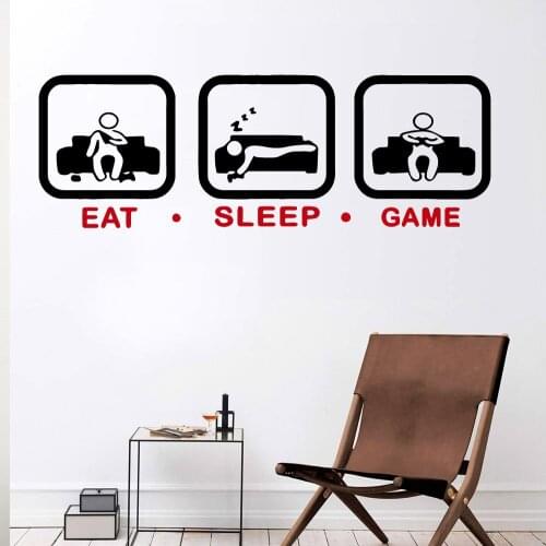 Creative Game Phrase Wall Decal Living Room Removable Mural For Kids Rooms Decoration Wall Art Decal
