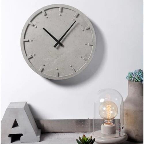 The creative personality of modern minimalist three-dimensional geometric texture relief concrete clock silicone mold