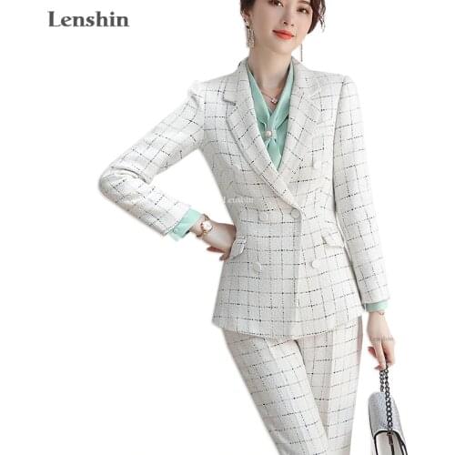 Lenshin Women's Trouser Suits In A Cage