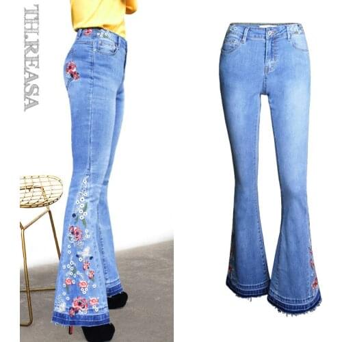 Женские джинсы с вышивкой Liva girl China At AliExpress