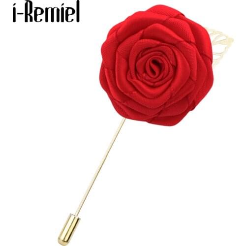 Multicolor New Korean Cloth Art Fabric Flowers Leaves Rose Corsage Brooch Lapel Pin Bage Coat brooches Gifts for Men Accessories
