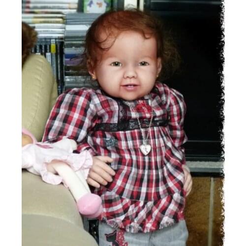 NPK 30inch Huge Baby Reborn Toddler Madeleine With Body and Eyes Full set unfinished Doll Parts