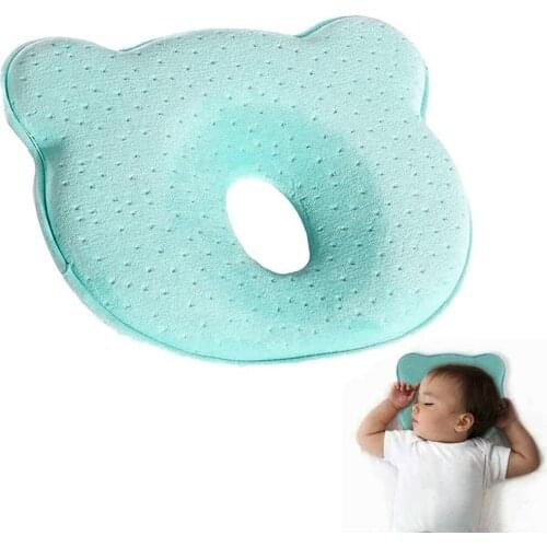 Baby Pillow Against Flat Head Orthopaedic Pillow Memory Foam Pillow For Small 0-24 Months 3D Air Mesh Construction Pillow