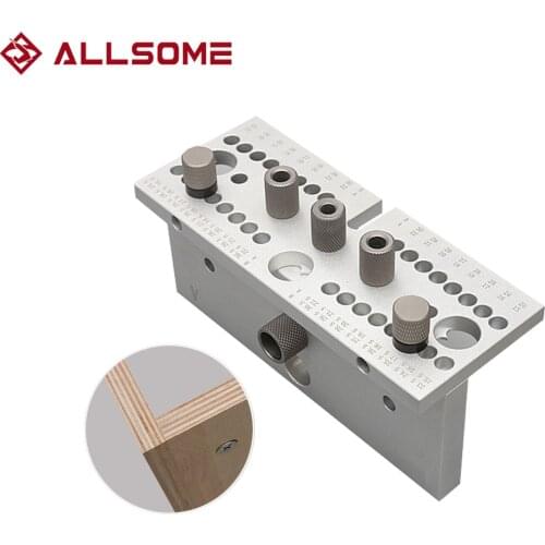 ALLSOME 3 In 1 Dowelling Jig For DIY Woodworking Tool