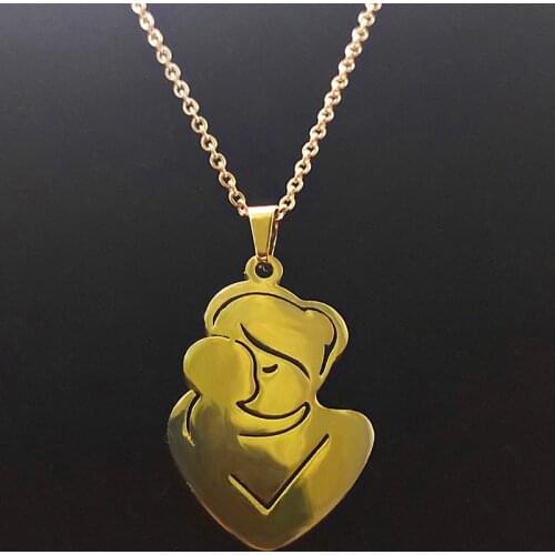 Baby Girl Necklace Mom Kids Babygirl Necklace name Letter Pendants Stainless Steel Birthday Gift Wife Jewelry