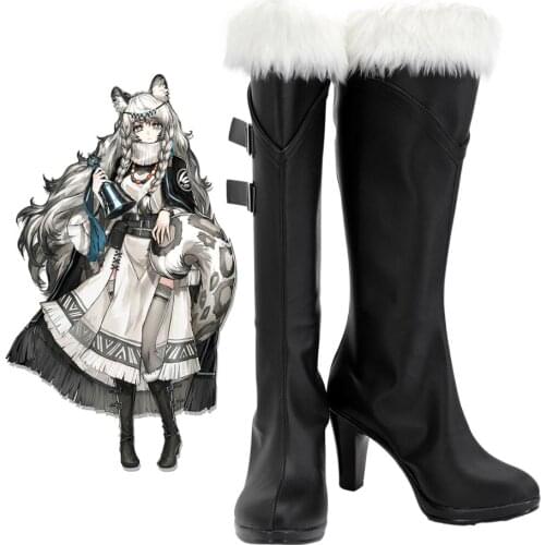 Game Arknights Pramanix Cosplay Boots High Heel Shoes Custom Made for Unisex