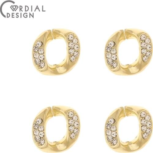 Cordial Design 100Pcs 12*13MM Jewelry Accessories/DIY Making/Oval Shape/Connector/Rhinestone Pendants/Jewelry Finding Components