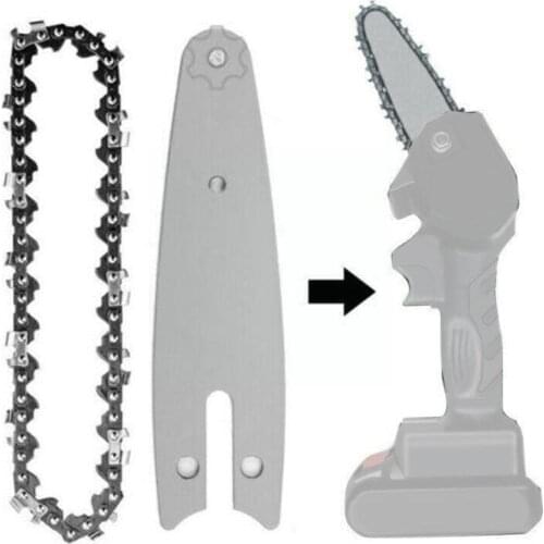 4 Inch Mini Steel Chainsaw Chain Woodworking Tool Pruning Garden Saw Replacement Pruning Parts Accessory F0S1