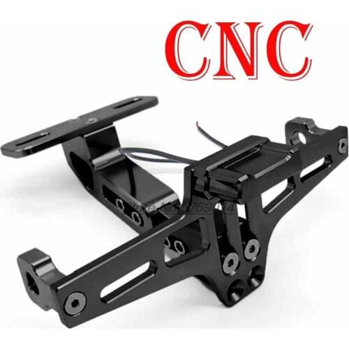 LED CNC Aluminum Motorcycle License Registration Plate Holder cover For Z125 Davison Ktm Duke 690 Er6 Bike Chopper Yfz 450