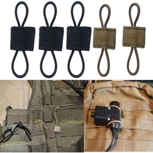 Tactical MOLLE Elastic Molle Ribbon Buckle Tactical Binding Retainer for PTT Antenna Stick Pipe Molle Backpack Vest Accessories