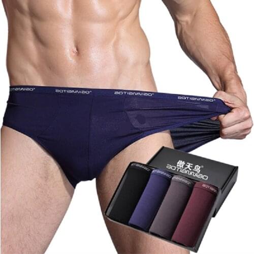 4PCS/lot 5XL Modal Mens Underwear Briefs Breathable Man underpants Briefs Panties Male Underwear Comfortable Shorts Men Briefs