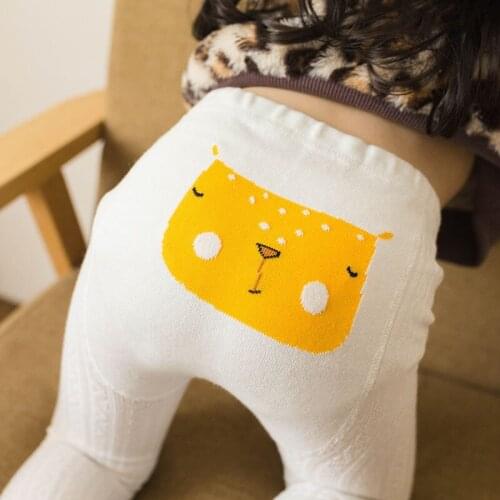 Spring Autumn Cartoon Pattern Extraordinary Bottom Pantyhose Embroidery Knitted Cotton Boy Girl Trendy Breathable Stockings