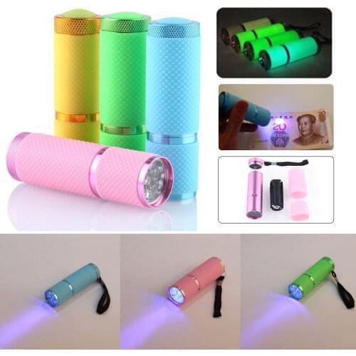 High Brightness Portable Multifunction UV Ultra Violet 9LED Flashlight Backlight Torch 395nm For Medical Equipment